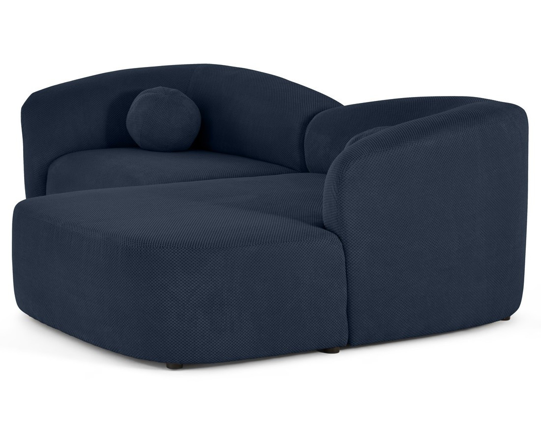 Canapé d'angle droit 4 places en velours texturé Charles