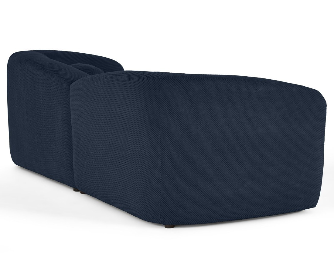 Canapé d'angle droit 4 places en velours texturé Charles