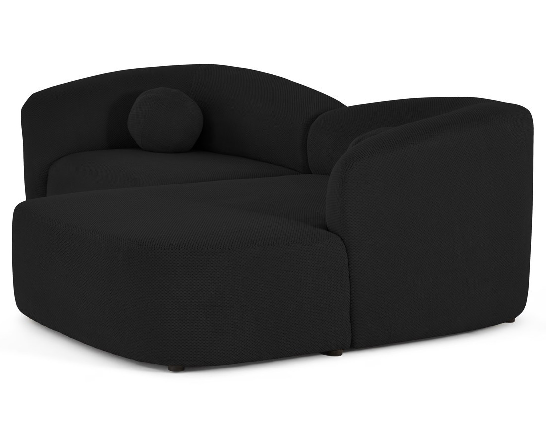 Canapé d'angle droit 4 places en velours texturé Charles Canapé d'angle droit 4 places en velours texturé Charles