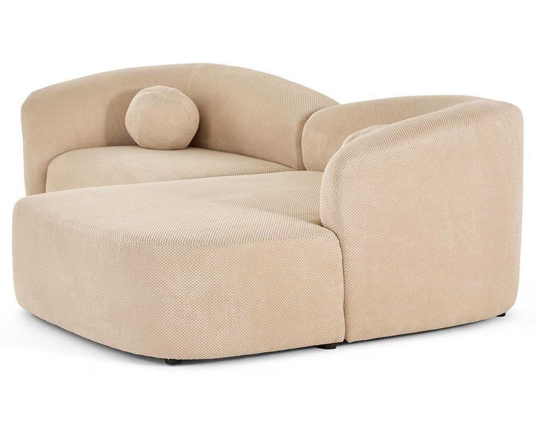 Canapé d'angle droit 4 places en velours texturé Charles Canapé d'angle droit 4 places en velours texturé Charles