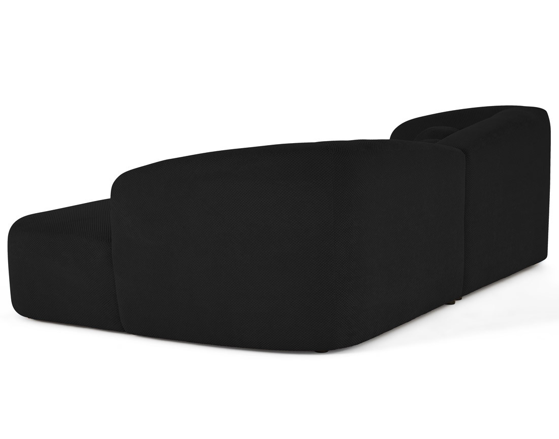 Canapé droit 4 places avec double méridienne en velours texturé Charles Canapé droit 4 places avec double méridienne en velours texturé Charles