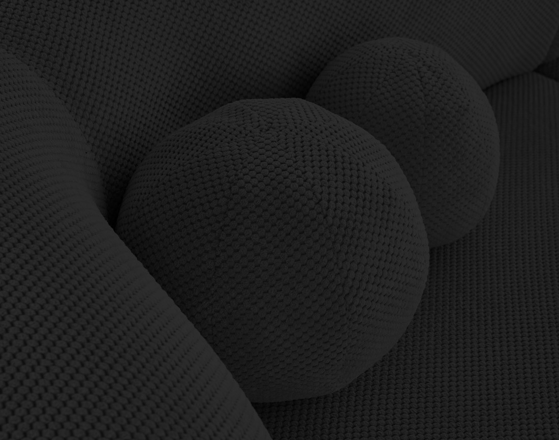 Canapé droit 4 places avec double méridienne en velours texturé Charles Canapé droit 4 places avec double méridienne en velours texturé Charles