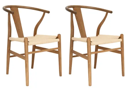 Lot de 2 chaises en bois Bergen