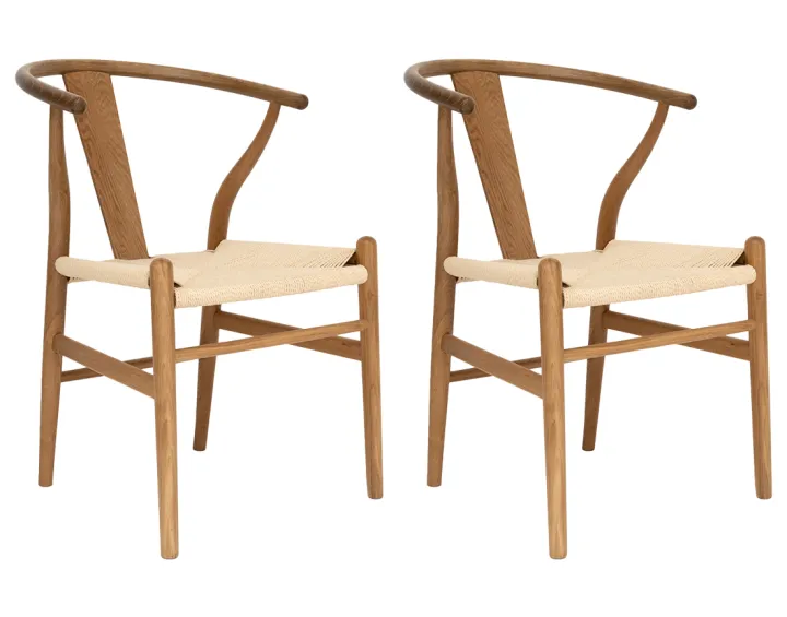 Lot de 2 chaises en bois Bergen