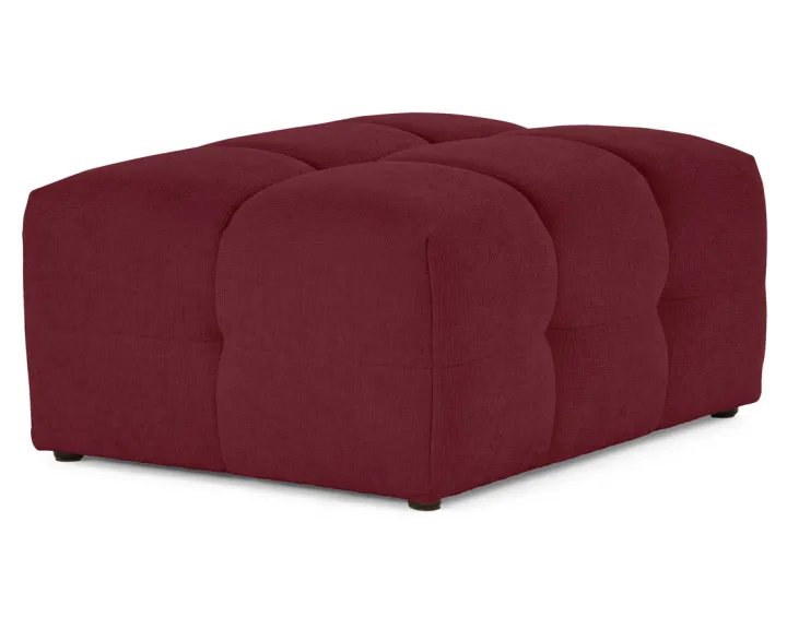 Pouf en tissu texturé Suzano