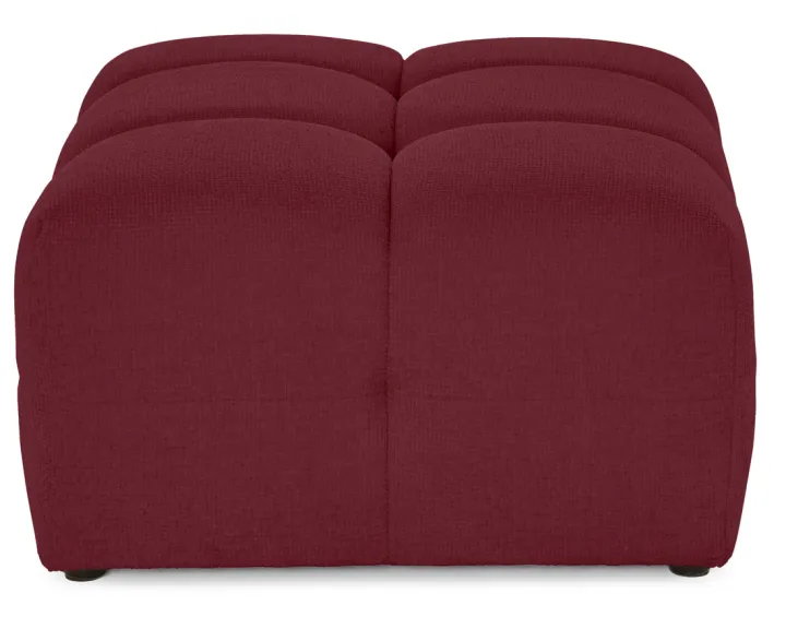 Pouf en tissu texturé Suzano