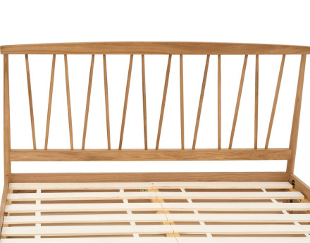 Lit 140x190 cm sommier inclus chêne massif Copenhague