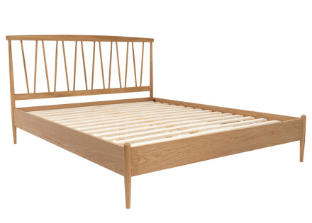 Lit 180x200 cm sommier inclus chêne massif Copenhague