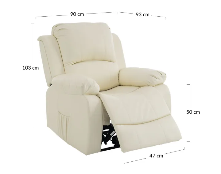 Fauteuil relax en cuir vegan Armand