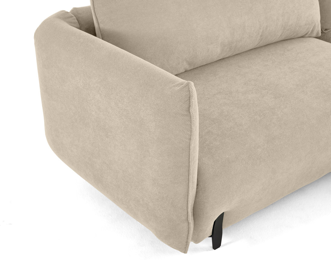 Canapé d'angle droit 4 places convertible avec coffre en tissu Gianni Canapé d'angle droit 4 places convertible avec coffre en tissu Gianni