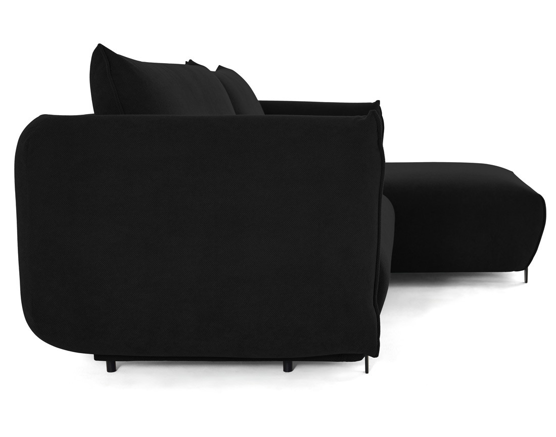 Canapé d'angle droit 4 places convertible avec coffre en tissu Gianni Canapé d'angle droit 4 places convertible avec coffre en tissu Gianni