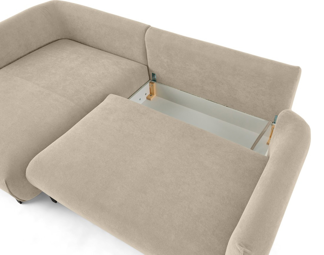 Canapé d'angle gauche 4 places convertible avec coffre en tissu Gianni Canapé d'angle gauche 4 places convertible avec coffre en tissu Gianni