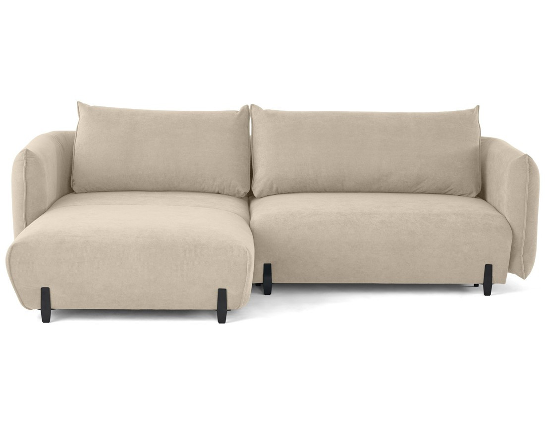 Canapé d'angle gauche 4 places convertible avec coffre en tissu Gianni Canapé d'angle gauche 4 places convertible avec coffre en tissu Gianni