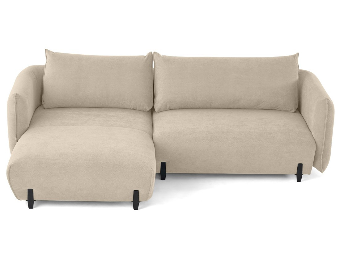 Canapé d'angle gauche 4 places convertible avec coffre en tissu Gianni Canapé d'angle gauche 4 places convertible avec coffre en tissu Gianni