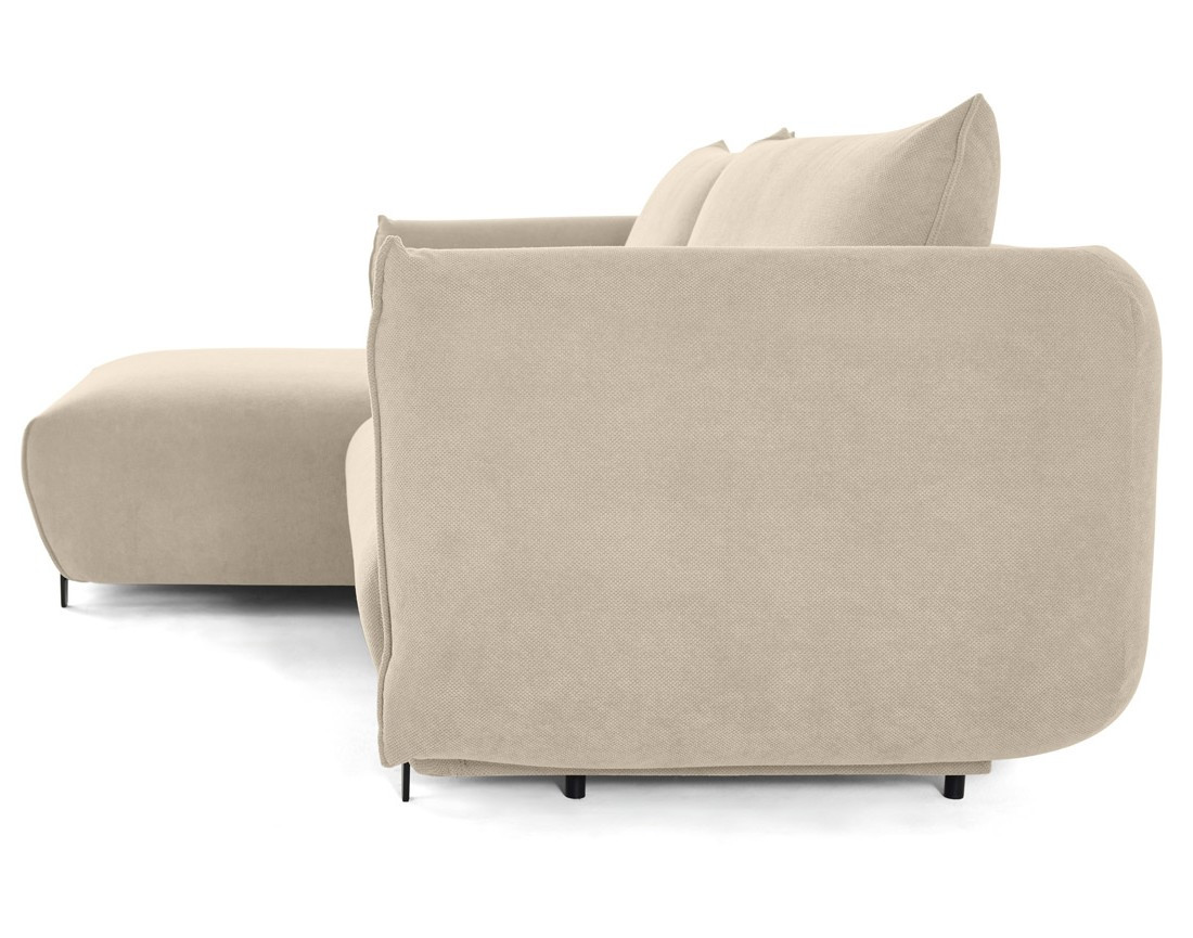 Canapé d'angle gauche 4 places convertible avec coffre en tissu Gianni Canapé d'angle gauche 4 places convertible avec coffre en tissu Gianni