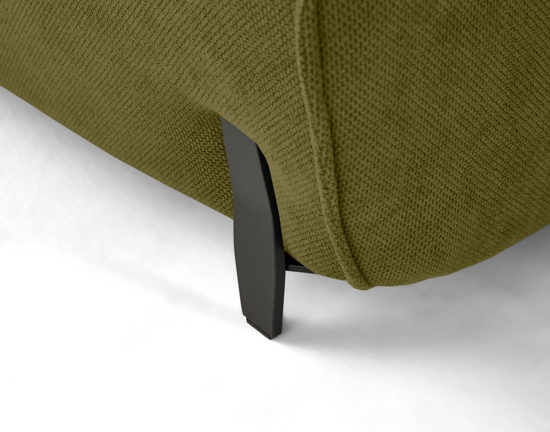 Canapé d'angle gauche 4 places convertible avec coffre en tissu Gianni