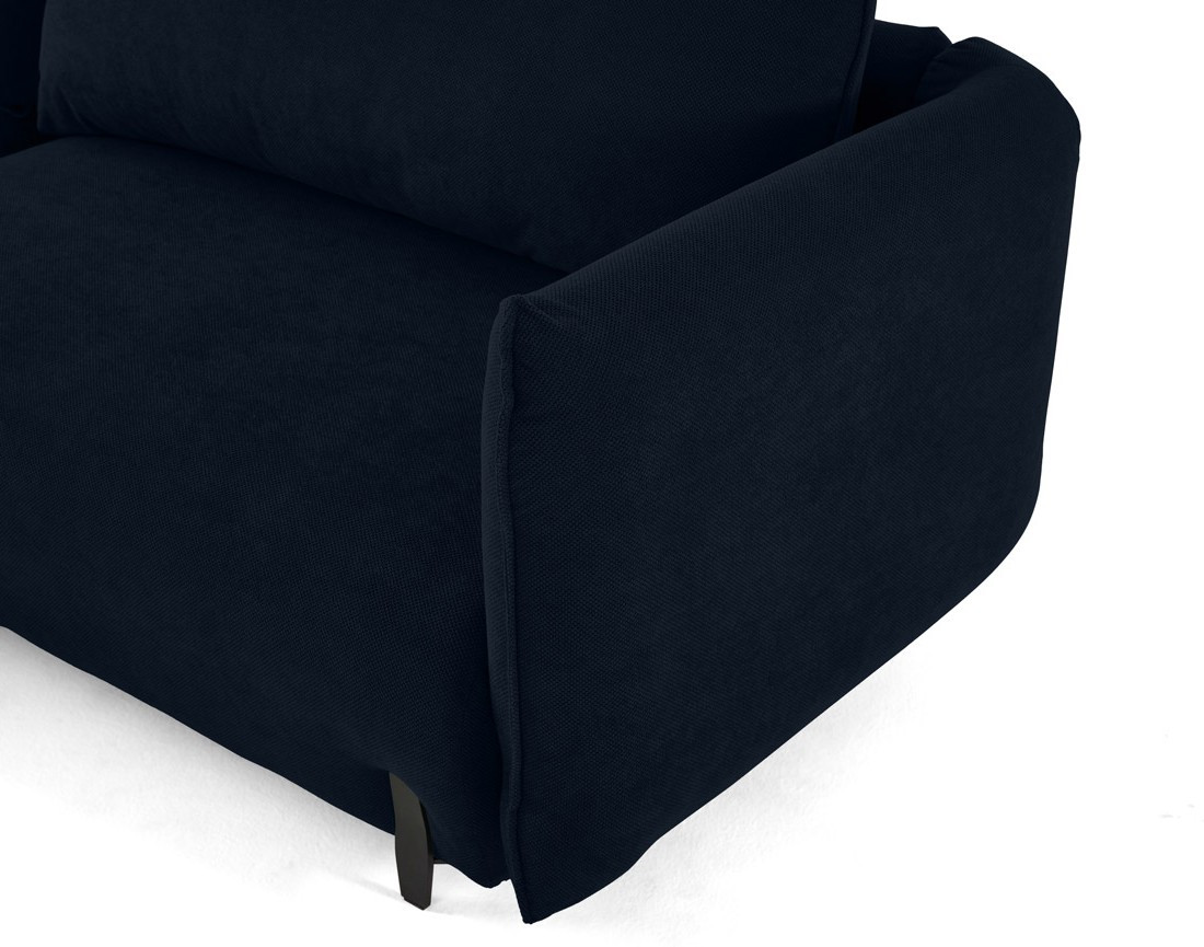 Canapé d'angle gauche 4 places convertible avec coffre en tissu Gianni