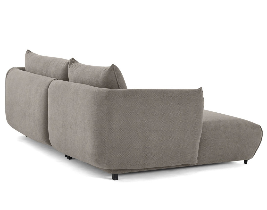 Canapé d'angle gauche 4 places convertible avec coffre en tissu Gianni Canapé d'angle gauche 4 places convertible avec coffre en tissu Gianni