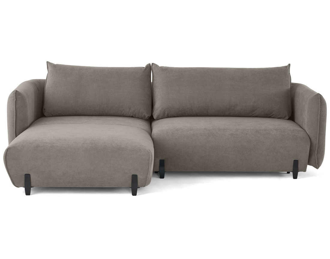 Canapé d'angle gauche 4 places convertible avec coffre en tissu Gianni Canapé d'angle gauche 4 places convertible avec coffre en tissu Gianni