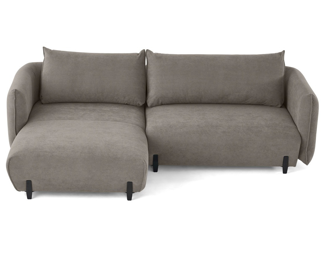 Canapé d'angle gauche 4 places convertible avec coffre en tissu Gianni Canapé d'angle gauche 4 places convertible avec coffre en tissu Gianni