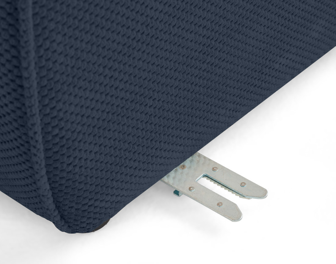 Canapé modulable d'angle réversible 4 places en velours texturé Ellie