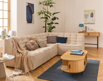 Canapé modulable d'angle réversible 4 places Ellie - Best Mobilier