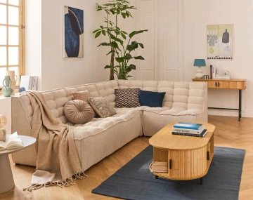 Canapé modulable d'angle réversible 4 places Ellie - Best Mobilier