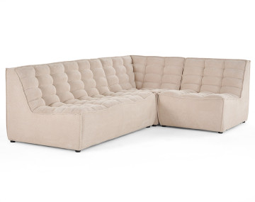 Canapé modulable d'angle réversible 4 places Ellie - Best Mobilier