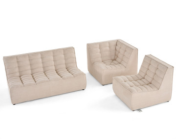 Canapé modulable d'angle réversible 4 places Ellie - Best Mobilier