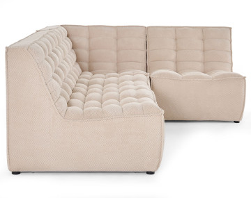 Canapé modulable d'angle réversible 4 places Ellie - Best Mobilier