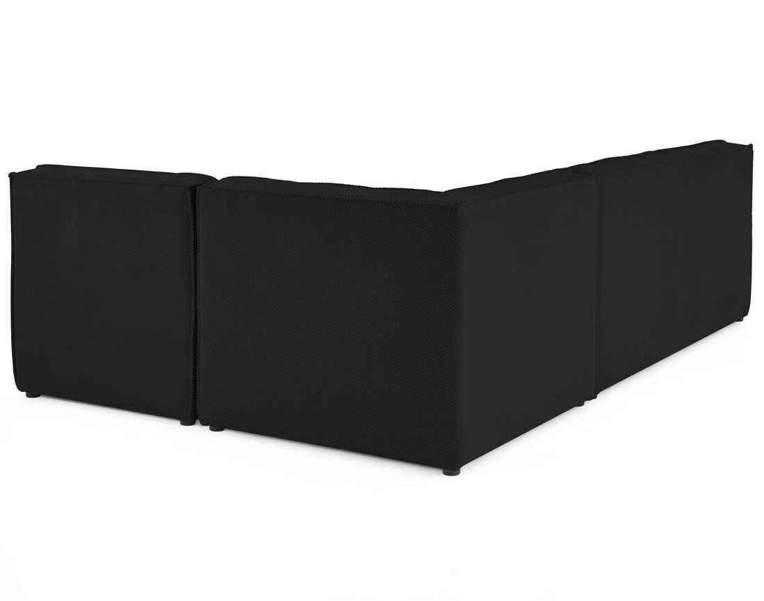 Canapé modulable d'angle réversible 4 places en velours texturé Ellie Canapé modulable d'angle réversible 4 places en velours texturé Ellie