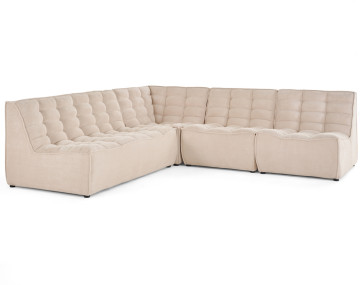 Canapé modulable d'angle réversible 5 places Ellie - Best Mobilier