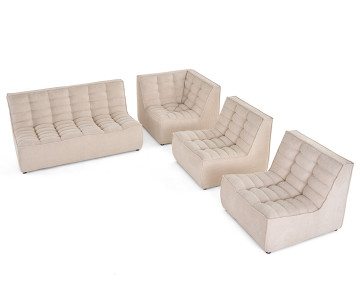 Canapé modulable d'angle réversible 5 places Ellie - Best Mobilier