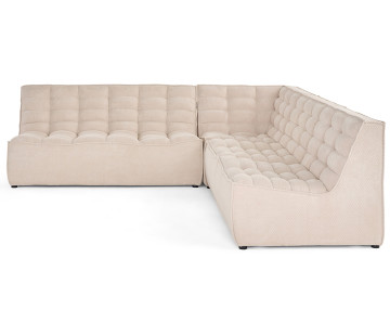 Canapé modulable d'angle réversible 5 places Ellie - Best Mobilier