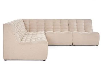 Canapé modulable d'angle réversible 5 places Ellie - Best Mobilier