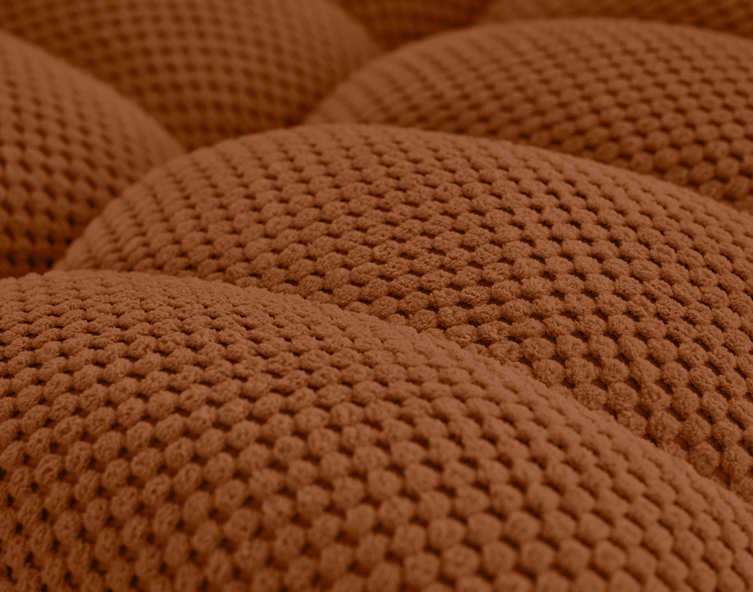 Canapé modulable d'angle réversible 5 places en velours texturé Ellie