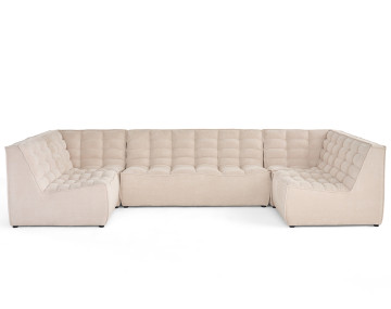 Canapé modulable panoramique 7 places Ellie - Best Mobilier