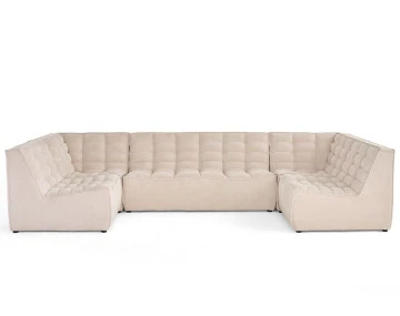 Canapé modulable panoramique 7 places Ellie - Best Mobilier