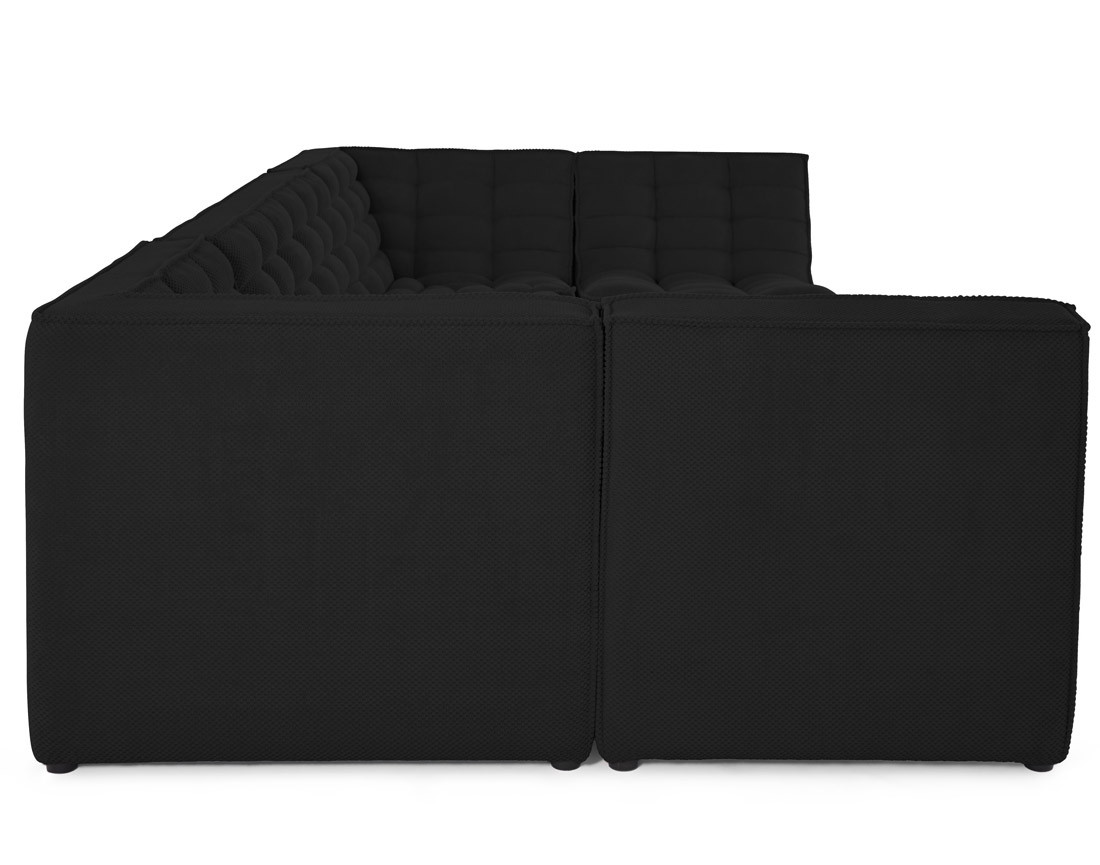 Canapé modulable panoramique 7 places en velours texturé Ellie Canapé modulable panoramique 7 places en velours texturé Ellie