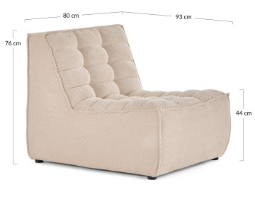 Module d'assise sans accoudoirs Pet Friendly Ellie - Best Mobilier