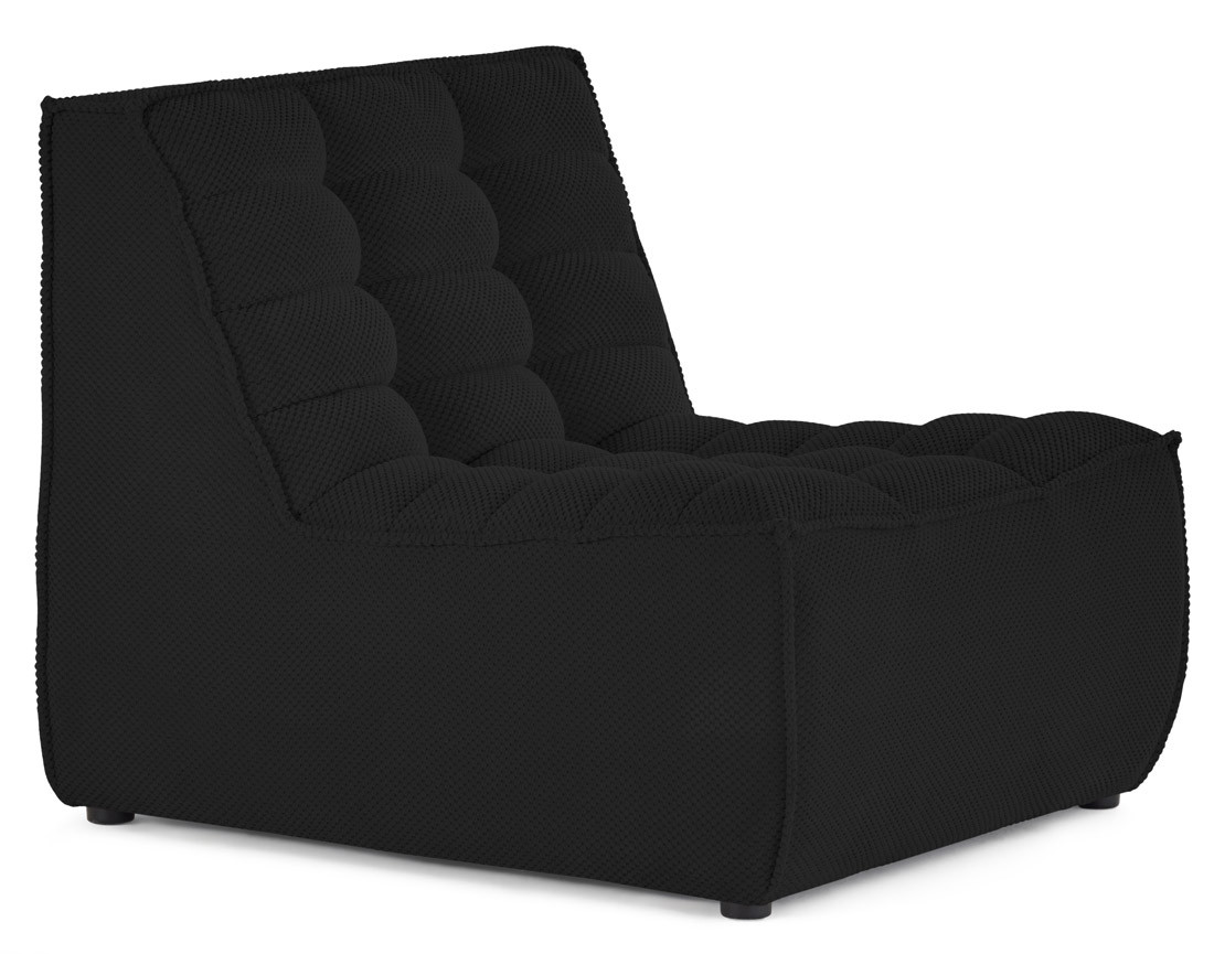 Module d'assise sans accoudoirs en velours texturé Ellie Module d'assise sans accoudoirs en velours texturé Ellie