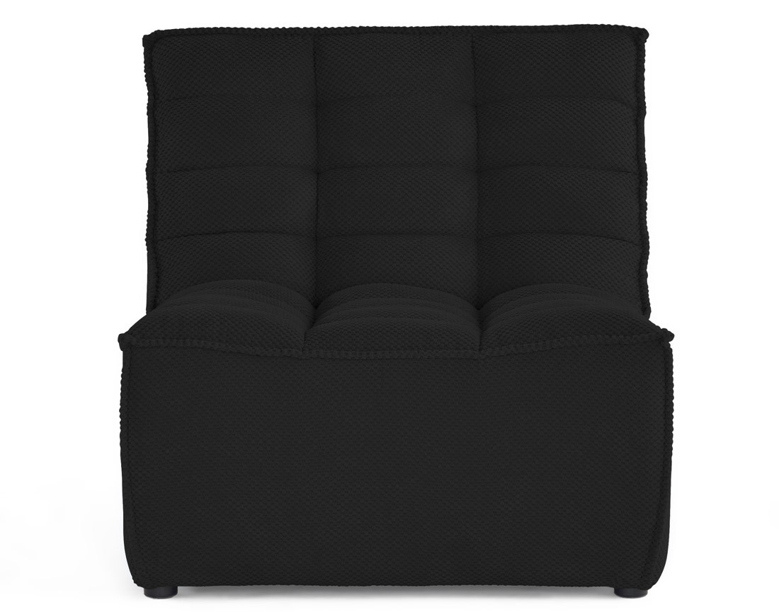 Module d'assise sans accoudoirs en velours texturé Ellie Module d'assise sans accoudoirs en velours texturé Ellie