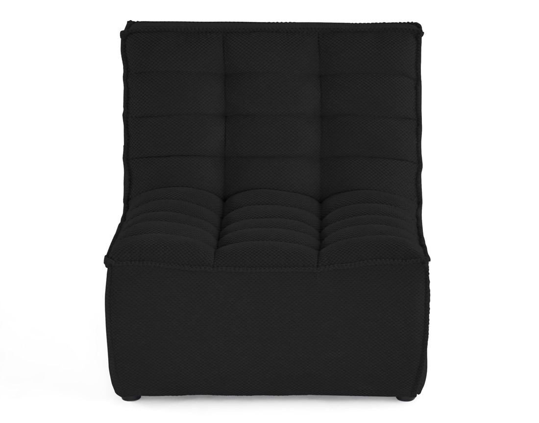 Module d'assise sans accoudoirs en velours texturé Ellie Module d'assise sans accoudoirs en velours texturé Ellie