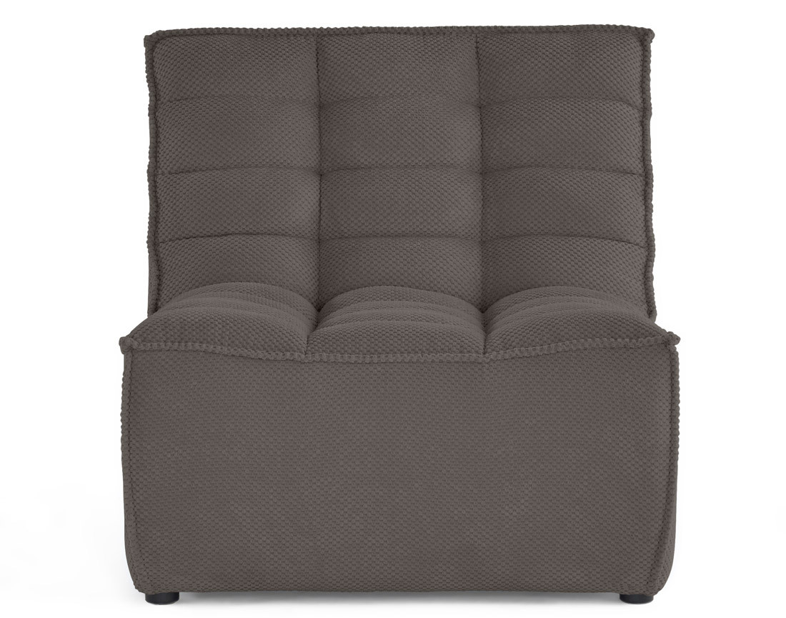 Module d'assise sans accoudoirs en velours texturé Ellie Module d'assise sans accoudoirs en velours texturé Ellie