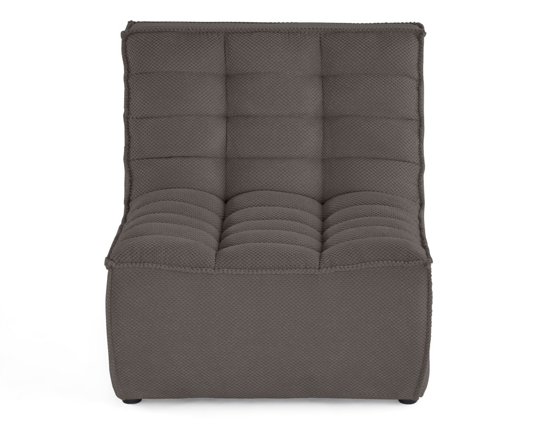 Module d'assise sans accoudoirs en velours texturé Ellie Module d'assise sans accoudoirs en velours texturé Ellie
