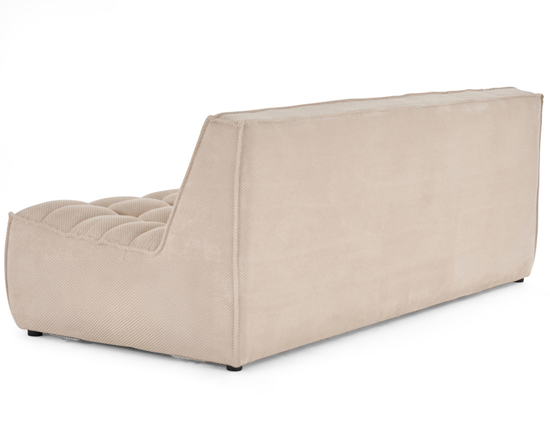 Module d'assise sans accoudoirs 3 places en velours texturé Ellie Module d'assise sans accoudoirs 3 places en velours texturé Ellie