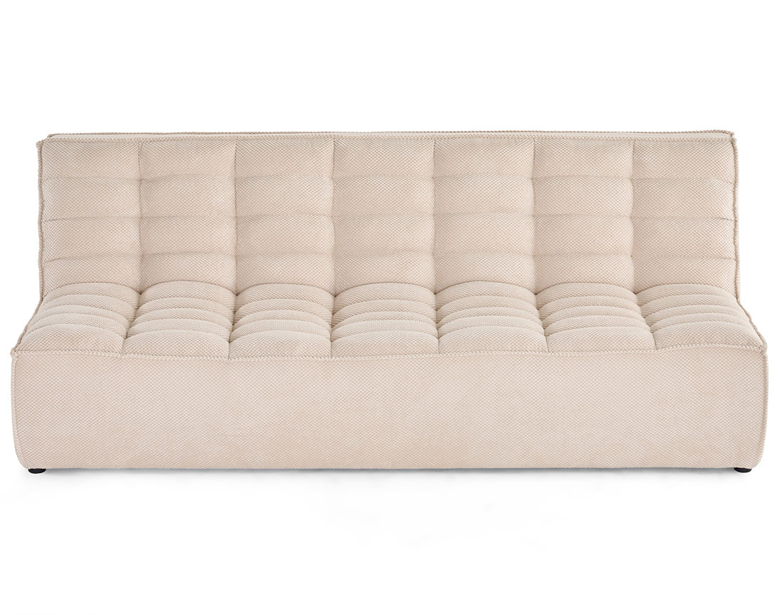 Module d'assise sans accoudoirs 3 places en velours texturé Ellie Module d'assise sans accoudoirs 3 places en velours texturé Ellie