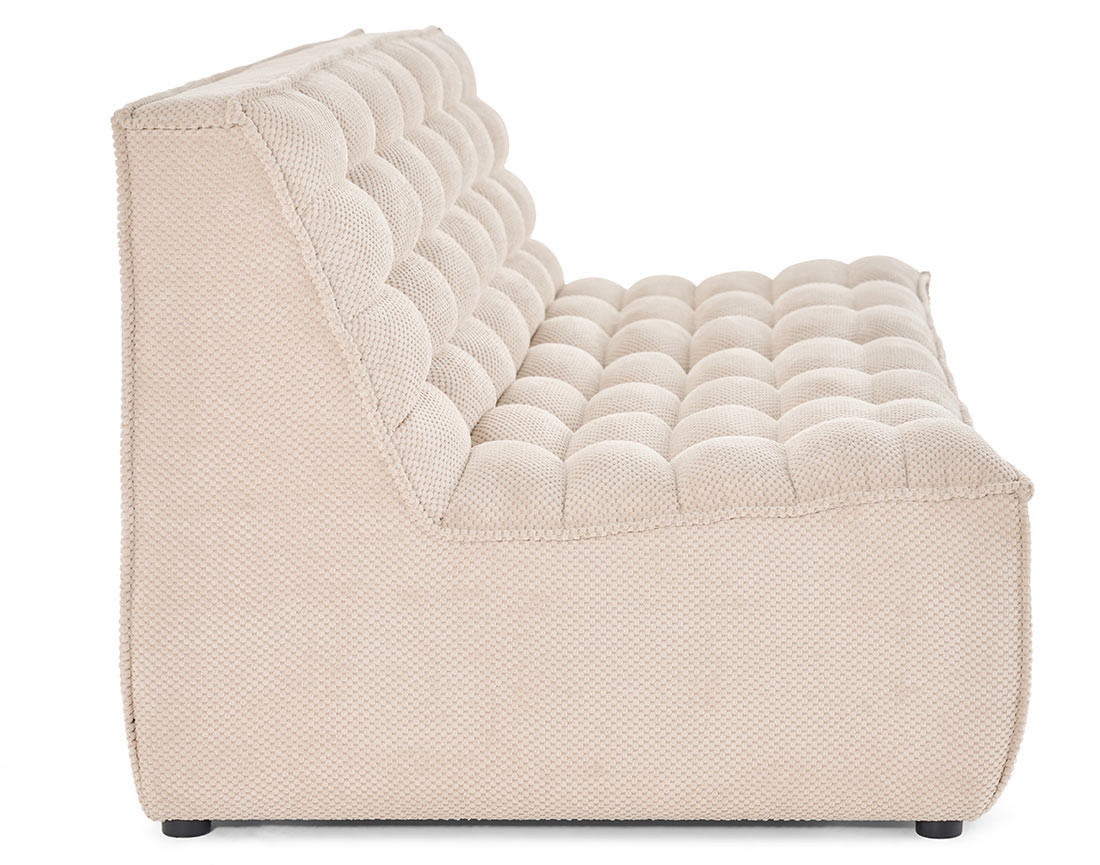 Module d'assise sans accoudoirs 3 places en velours texturé Ellie Module d'assise sans accoudoirs 3 places en velours texturé Ellie