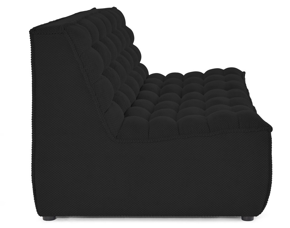 Module d'assise sans accoudoirs 3 places en velours texturé Ellie Module d'assise sans accoudoirs 3 places en velours texturé Ellie