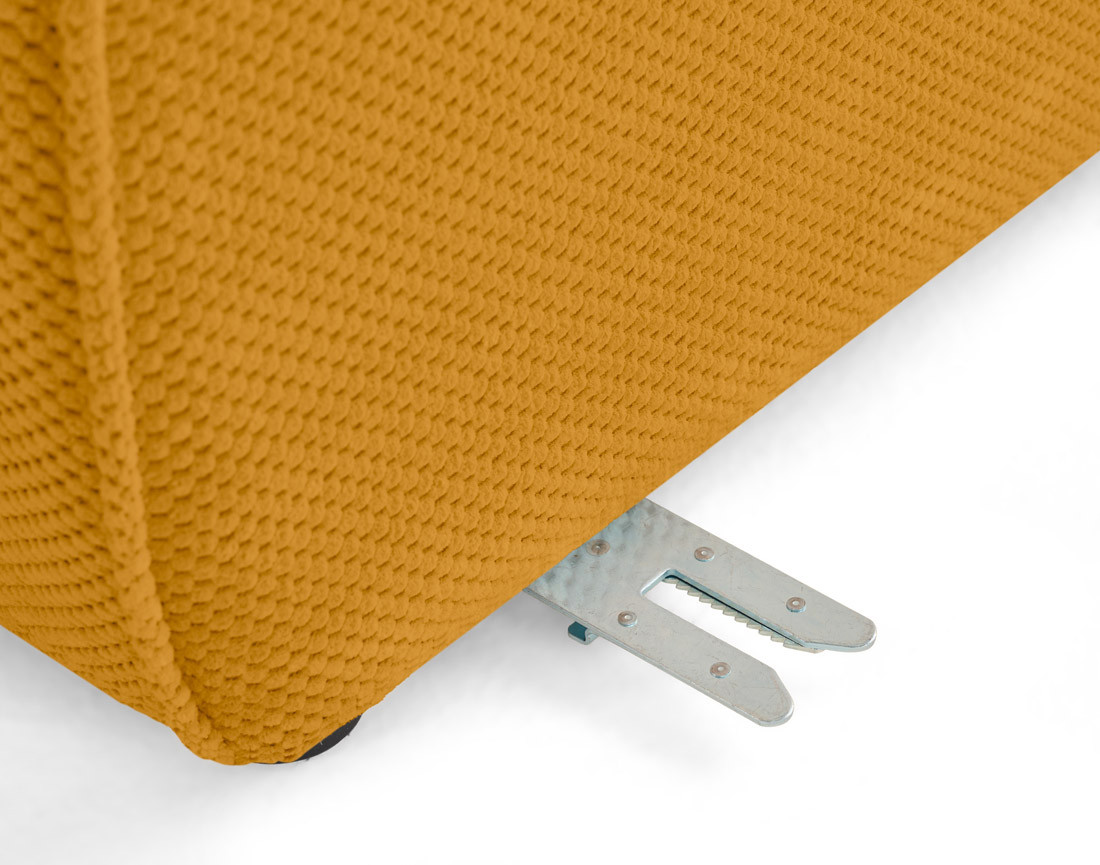 Module d'assise sans accoudoirs 2 places en velours texturé Ellie